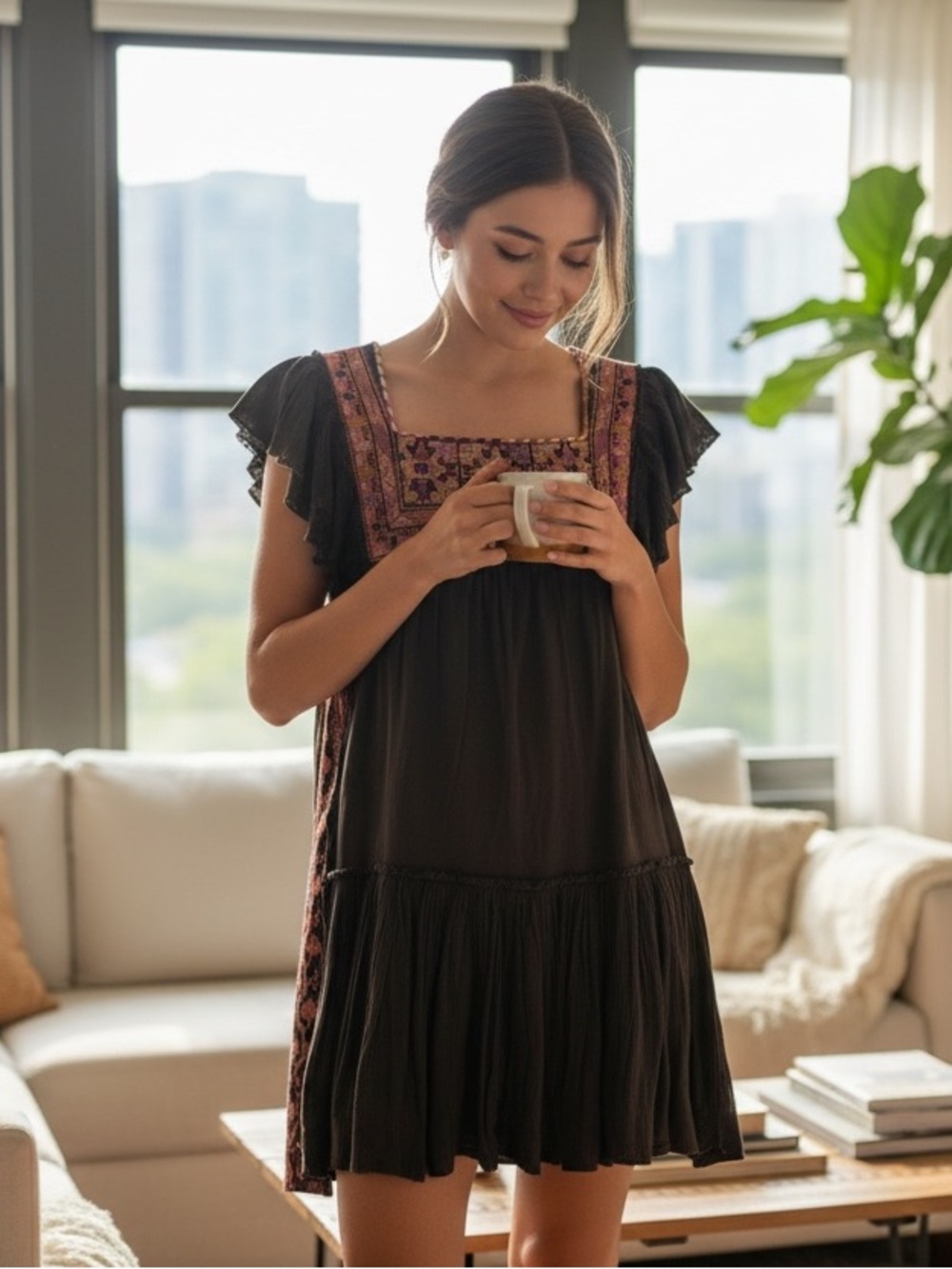 Free People Boho Mini Dress - Picture 2 of 4
